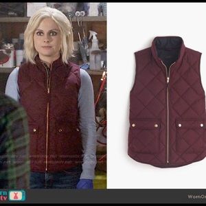 J. Crew Flannel Excursion Vest in Cranberrry